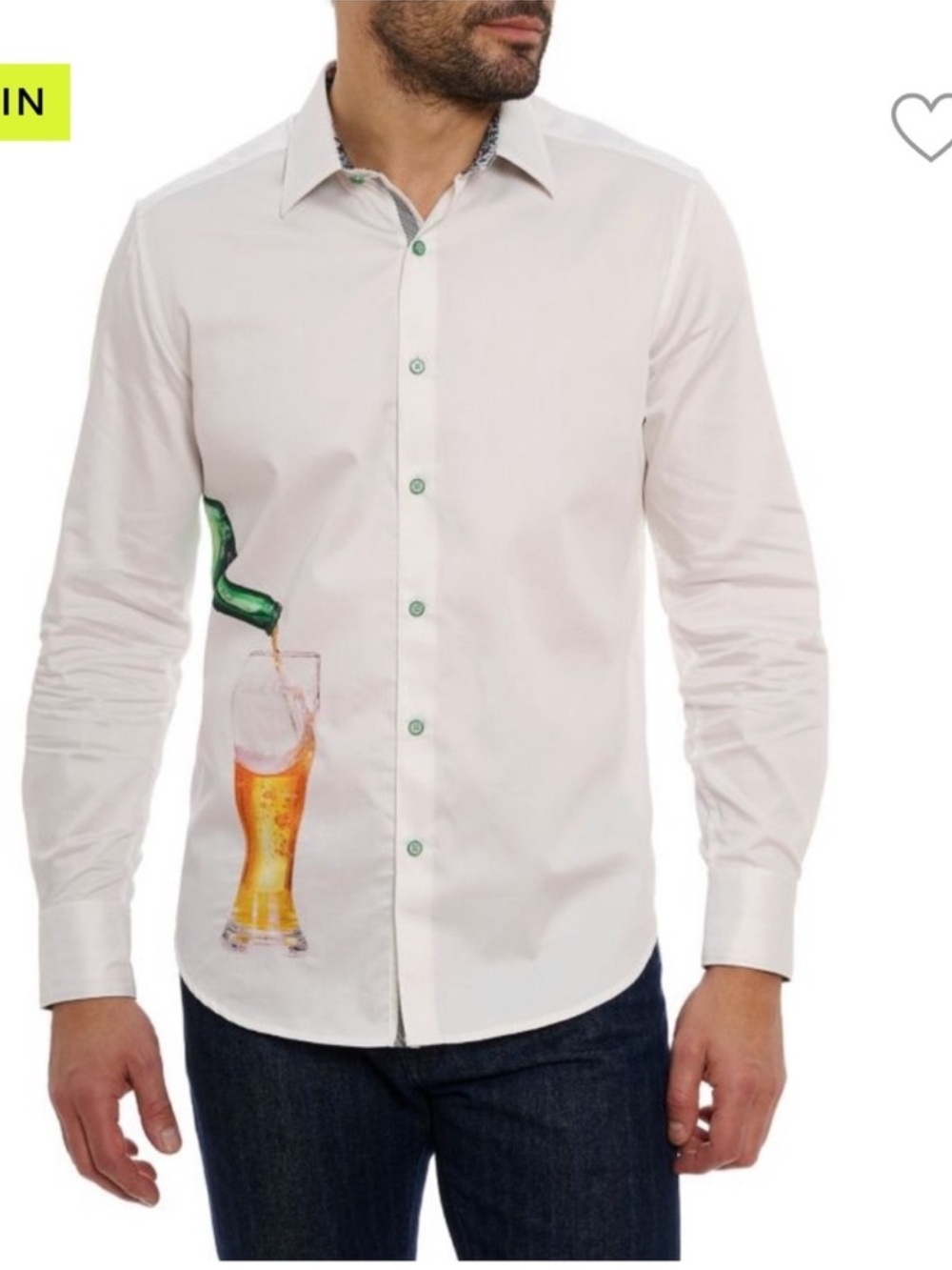 NWT ROBERT GRAHAM Made To Measure Embroidered Stretch-Cotton Shirt